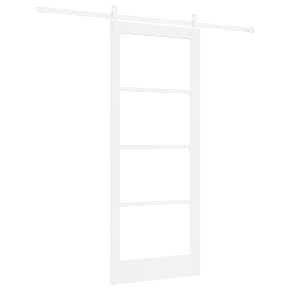 vidaXL Ușă glisantă Manual Alb 83 x 202 cm Lemn și metal