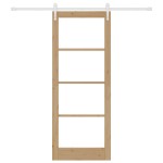 Set ușă glisantă vidaXL cu hardware 83x211 cm din lemn masiv de pin