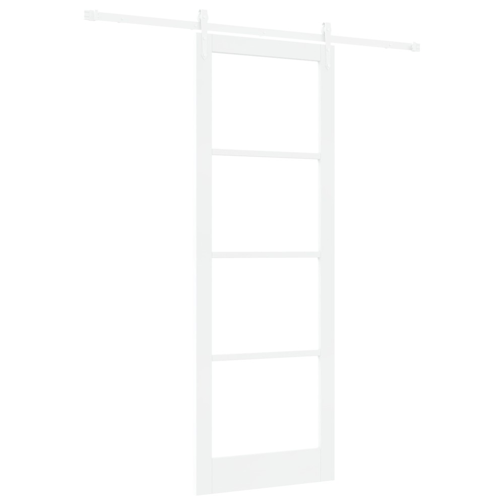 vidaXL Ușă glisantă Manual Alb 83 x 232 cm Lemn și metal