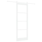 vidaXL Ușă glisantă Manual Alb 83 x 232 cm Lemn și metal vidaXL Ușă glisantă Manual Alb 83 x 232 cm Lemn și metal