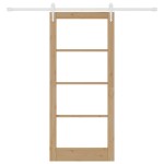 Set ușă glisantă vidaXL cu hardware 86x198.5 cm Lemn masiv din pin