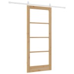 Set ușă glisantă vidaXL cu hardware 86x198.5 cm Lemn masiv din pin