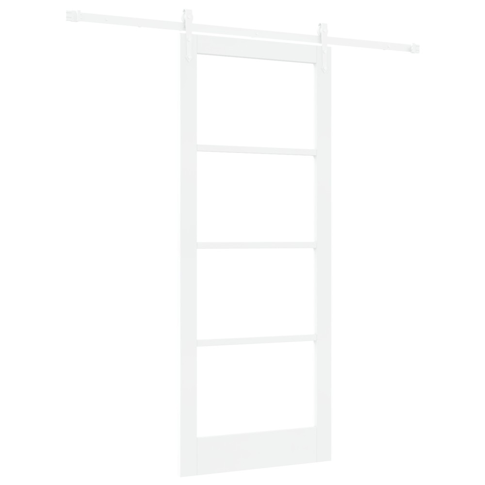 vidaXL Ușă glisantă Manual Alb 86 x 211 cm Lemn și metal
