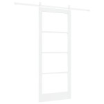 vidaXL Ușă glisantă Manual Alb 86 x 211 cm Lemn și metal vidaXL Ușă glisantă Manual Alb 86 x 211 cm Lemn și metal