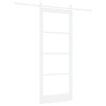 vidaXL Ușă glisantă Manual Alb 86 x 211 cm Lemn și metal vidaXL Ușă glisantă Manual Alb 86 x 211 cm Lemn și metal