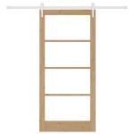 vidaXL Ușă glisantă Manual Maro 93 x 202 cm Lemn și metal