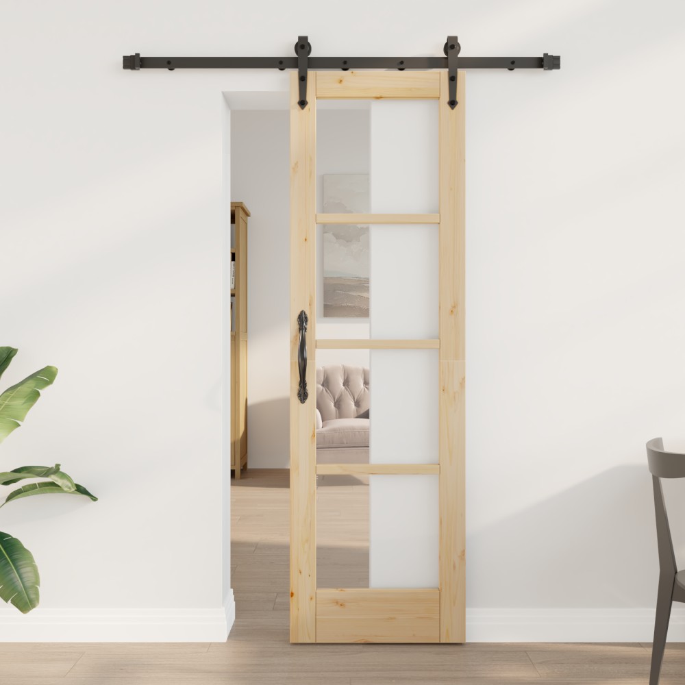 Ușa culisantă vidaXL cu set de accesorii "ORKDAL" 61x198.5 cm