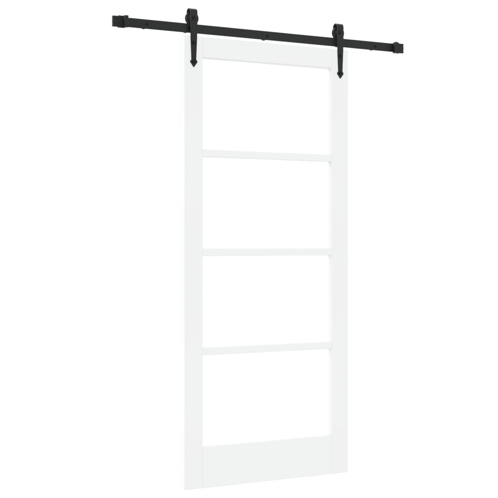 vidaXL Ușă glisantă Manual ORKDAL Alb 86 x 198.5 cm Lemn și metal