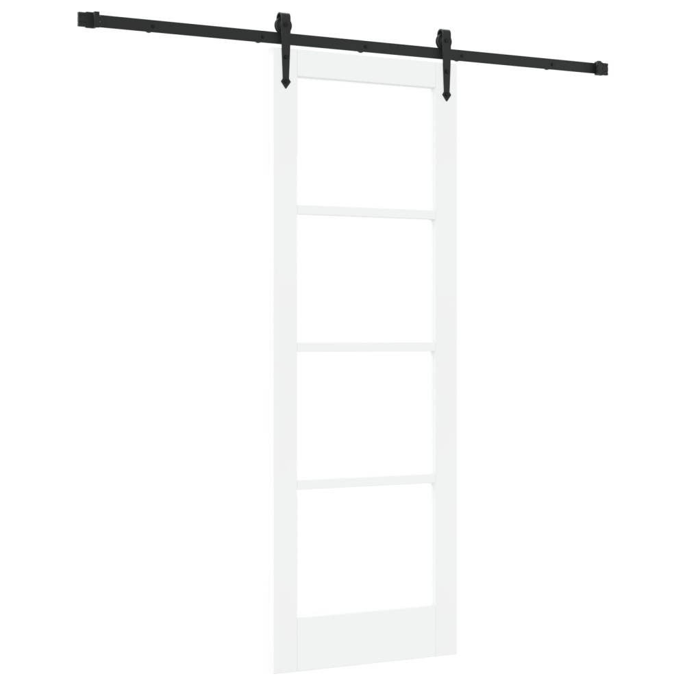 Ușa glisantă vidaXL cu set de accesorii 'ORKDAL'Alb 73.5x211 cm