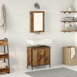 vidaXL Set de mobilier pentru baie cu ușă 2 pcs Maro 60 x 30 x 60 cm vidaXL Set de mobilier pentru baie cu ușă 2 pcs Maro 60 x 30 x 60 cm