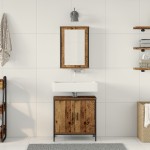 vidaXL Set de mobilier pentru baie cu ușă 2 pcs Maro 60 x 30 x 60 cm vidaXL Set de mobilier pentru baie cu ușă 2 pcs Maro 60 x 30 x 60 cm