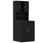 Dulapuri pentru Mașini de Spălat vidaXL 2 piese Stejar Negru 70.5x71.5x181.5 cm Lemn Ingineresc Dulapuri pentru Mașini de Spălat vidaXL 2 piese Stejar Negru 70.5x71.5x181.5 cm Lemn Ingineresc