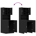 Dulapuri pentru Mașini de Spălat vidaXL 2 piese Stejar Negru 70.5x71.5x181.5 cm Lemn Ingineresc Dulapuri pentru Mașini de Spălat vidaXL 2 piese Stejar Negru 70.5x71.5x181.5 cm Lemn Ingineresc