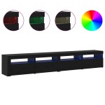 Set Cabinet TV vidaXL 3 Piese cu Luminile LED Stejar Negru Lemn Stratificat Set Cabinet TV vidaXL 3 Piese cu Luminile LED Stejar Negru Lemn Stratificat