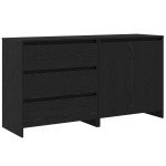 vidaXL Bufet cu sertar 2 pcs Negru 70 x 41 x 75 cm Lemn compozit