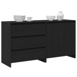 vidaXL Bufet cu sertar 2 pcs Negru 70 x 41 x 75 cm Lemn compozit