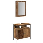 vidaXL Set de mobilier pentru baie cu ușă 2 pcs Maro 60 x 30 x 60 cm vidaXL Set de mobilier pentru baie cu ușă 2 pcs Maro 60 x 30 x 60 cm