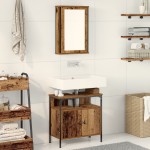 vidaXL Set de mobilier pentru baie cu ușă 2 pcs Maro 60 x 30 x 60 cm vidaXL Set de mobilier pentru baie cu ușă 2 pcs Maro 60 x 30 x 60 cm