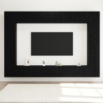 vidaXL Set comodă TV 8 pcs Stejar negru 100 x 30 x 30 cm Lemn compozit vidaXL Set comodă TV 8 pcs Stejar negru 100 x 30 x 30 cm Lemn compozit