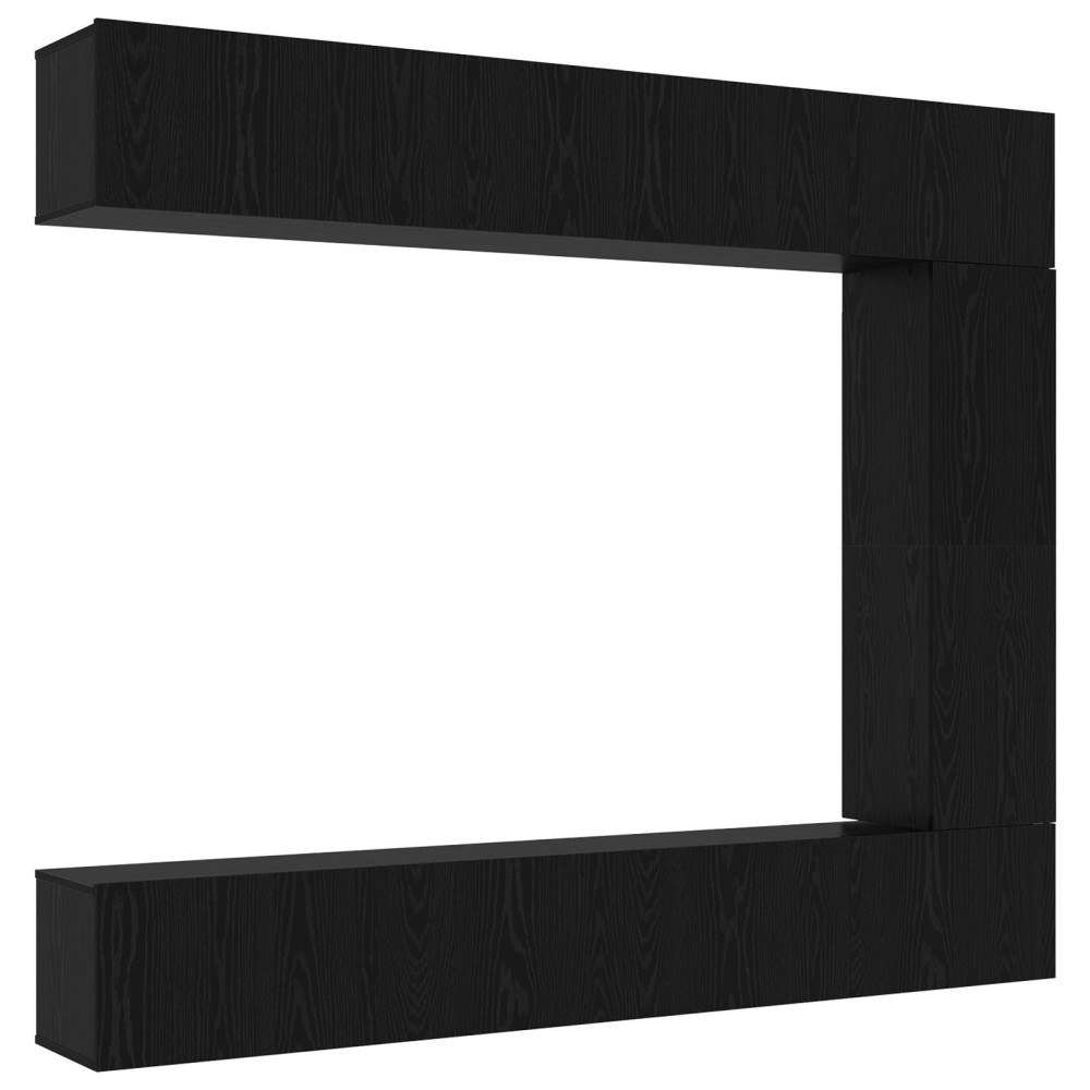 vidaXL Set comodă TV 5 pcs Stejar negru 100 x 30 x 30 cm Lemn compozit