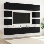 vidaXL Set comodă TV 8 pcs Stejar negru 100 x 30 x 30 cm Lemn compozit vidaXL Set comodă TV 8 pcs Stejar negru 100 x 30 x 30 cm Lemn compozit