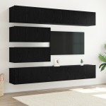 vidaXL Set comodă TV Pe perete 10 pcs Stejar negru 100 x 30 x 30 cm vidaXL Set comodă TV Pe perete 10 pcs Stejar negru 100 x 30 x 30 cm