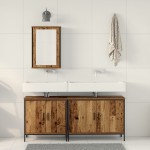 vidaXL Set de mobilier pentru baie cu ușă 3 pcs Maro 80 x 30 x 60 cm vidaXL Set de mobilier pentru baie cu ușă 3 pcs Maro 80 x 30 x 60 cm