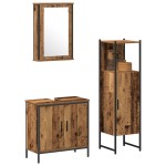 vidaXL Set de mobilier pentru baie 3 pcs Maro 33 x 33 x 120.5 cm vidaXL Set de mobilier pentru baie 3 pcs Maro 33 x 33 x 120.5 cm