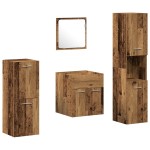 vidaXL Set de Mobilă pentru Baie 4 pcs Lemn Vechi 30 x 30 x 130 cm vidaXL Set de Mobilă pentru Baie 4 pcs Lemn Vechi 30 x 30 x 130 cm