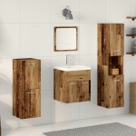 vidaXL Set de Mobilă pentru Baie 4 pcs Lemn Vechi 30 x 30 x 130 cm vidaXL Set de Mobilă pentru Baie 4 pcs Lemn Vechi 30 x 30 x 130 cm