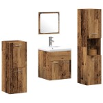 vidaXL Set de Mobilă pentru Baie 4 pcs Lemn Vechi 30 x 30 x 130 cm vidaXL Set de Mobilă pentru Baie 4 pcs Lemn Vechi 30 x 30 x 130 cm