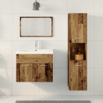 vidaXL Seturi Altele 3 pcs Lemn vechi 30 x 30 x 130 cm Lemn compozit