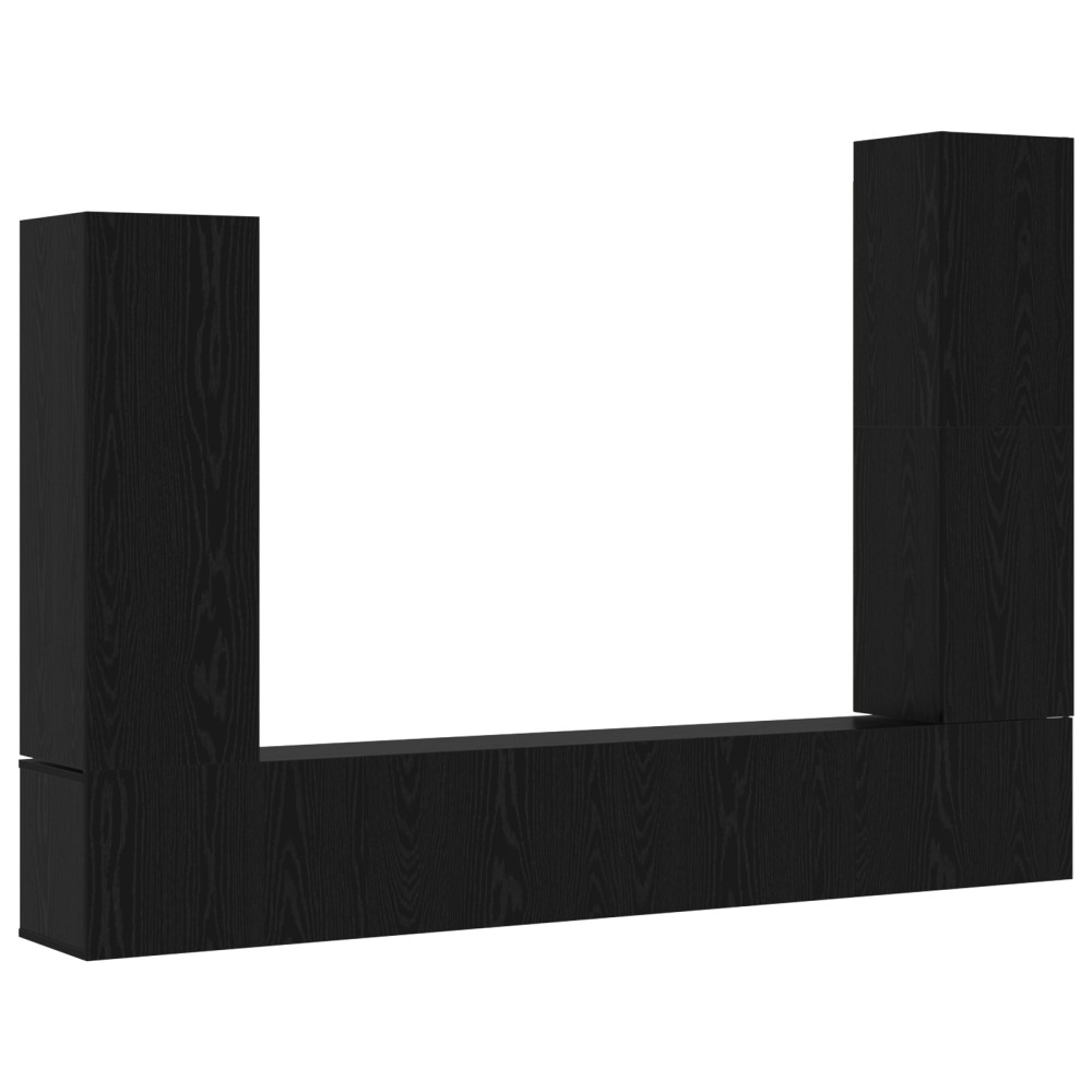 vidaXL Set comodă TV Pe perete 4 pcs Stejar negru 30.5 x 30 x 110 cm