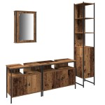 vidaXL Dulap de baie cu chiuvetă integrată - stil lemn vechi vidaXL Dulap de baie cu chiuvetă integrată - stil lemn vechi