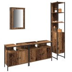 vidaXL Dulap de baie cu chiuvetă integrată - stil lemn vechi vidaXL Dulap de baie cu chiuvetă integrată - stil lemn vechi