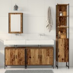 vidaXL Set de mobilier pentru baie 4 pcs Maro 33 x 33 x 185.5 cm vidaXL Set de mobilier pentru baie 4 pcs Maro 33 x 33 x 185.5 cm