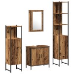 vidaXL Set de mobilier pentru baie 4 pcs Maro 33 x 33 x 185.5 cm vidaXL Set de mobilier pentru baie 4 pcs Maro 33 x 33 x 185.5 cm