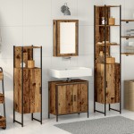 vidaXL Set de mobilier pentru baie 4 pcs Maro 33 x 33 x 185.5 cm vidaXL Set de mobilier pentru baie 4 pcs Maro 33 x 33 x 185.5 cm