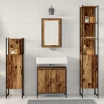 vidaXL Set de mobilier pentru baie 4 pcs Maro 33 x 33 x 185.5 cm vidaXL Set de mobilier pentru baie 4 pcs Maro 33 x 33 x 185.5 cm