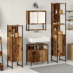 vidaXL Set de mobilier pentru baie 4 pcs Lemn vechi 33 x 33 x 185.5 cm vidaXL Set de mobilier pentru baie 4 pcs Lemn vechi 33 x 33 x 185.5 cm