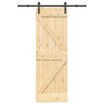 vidaXL Ușă glisantă cu set de feronerie 70x210 cm, lemn masiv de pin vidaXL Ușă glisantă cu set de feronerie 70x210 cm, lemn masiv de pin
