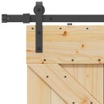 vidaXL Ușă glisantă cu set de feronerie 80x210 cm, lemn masiv de pin vidaXL Ușă glisantă cu set de feronerie 80x210 cm, lemn masiv de pin