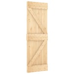 vidaXL Ușă glisantă cu set de feronerie 70x210 cm, lemn masiv de pin vidaXL Ușă glisantă cu set de feronerie 70x210 cm, lemn masiv de pin