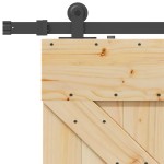 vidaXL Ușă glisantă cu set de feronerie 80x210 cm, lemn masiv de pin vidaXL Ușă glisantă cu set de feronerie 80x210 cm, lemn masiv de pin