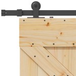vidaXL Ușă glisantă cu set feronerie, 100x210 cm, lemn masiv de pin vidaXL Ușă glisantă cu set feronerie, 100x210 cm, lemn masiv de pin