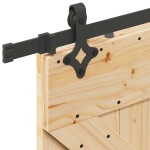 vidaXL Ușă glisantă cu set de feronerie 80x210 cm, lemn masiv de pin vidaXL Ușă glisantă cu set de feronerie 80x210 cm, lemn masiv de pin