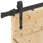 vidaXL Ușă glisantă cu set de feronerie 80x210 cm, lemn masiv de pin vidaXL Ușă glisantă cu set de feronerie 80x210 cm, lemn masiv de pin