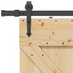 vidaXL Ușă glisantă cu set de feronerie 80x210 cm, lemn masiv de pin vidaXL Ușă glisantă cu set de feronerie 80x210 cm, lemn masiv de pin