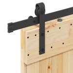 vidaXL Ușă glisantă cu set de feronerie 85x210 cm, lemn masiv de pin vidaXL Ușă glisantă cu set de feronerie 85x210 cm, lemn masiv de pin