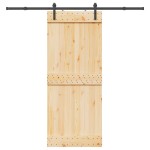 vidaXL Ușă glisantă cu set de feronerie 85x210 cm, lemn masiv de pin vidaXL Ușă glisantă cu set de feronerie 85x210 cm, lemn masiv de pin